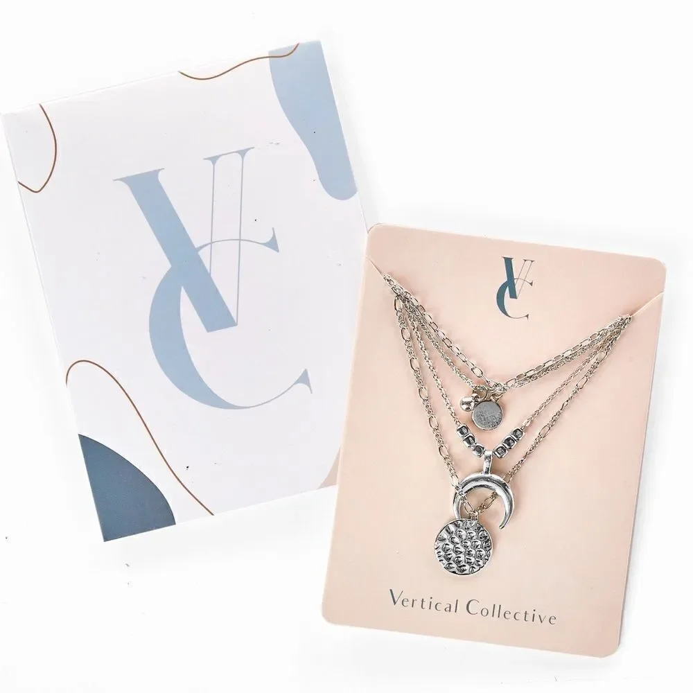Vertical Collective Celestial Lariat Layered Necklace •NWT•